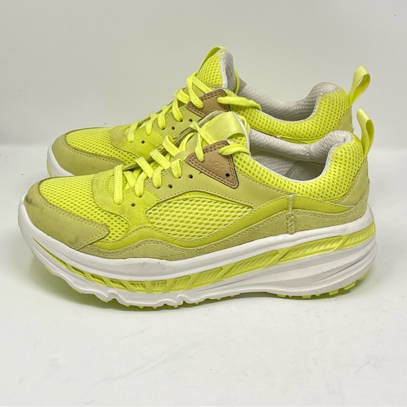 Ugg Low Mesh CA805 Shoes Mens 8 EU 41 Yellow White Chunky Sneakers 1108037 - Picture 2 of 16